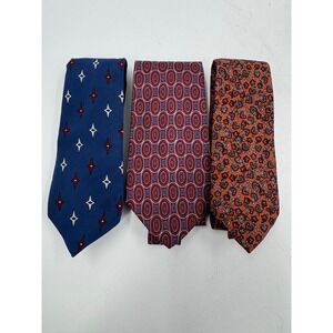 Mario's Neckties‎ Lot of 3 Silk Made in Italy Geometric Patterns
